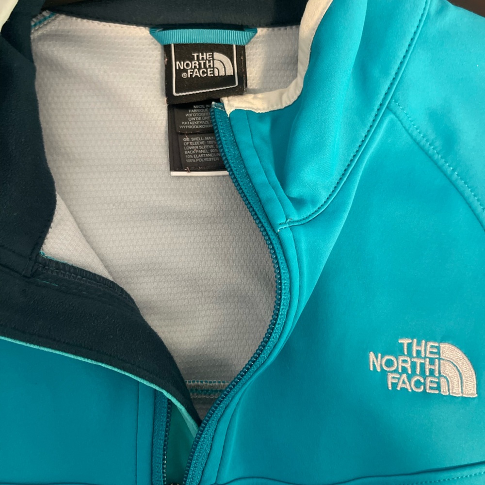The North Face Turquoise and Dark Blue Windstopper Jacket
